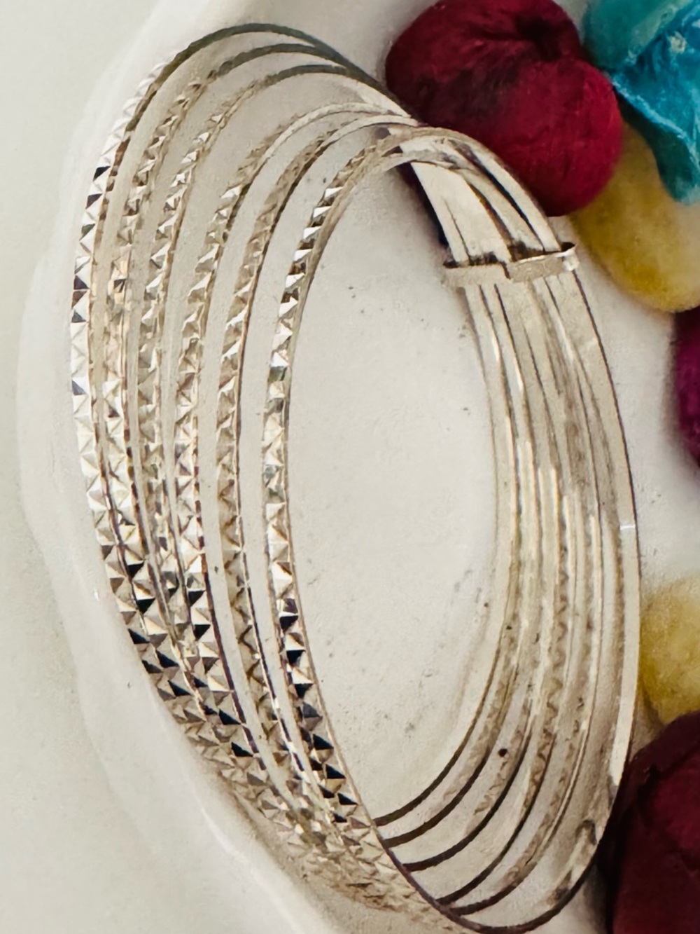 Vintage Semanario/ 7 day bracelets Diamond Cut Made in Italy .925 silver